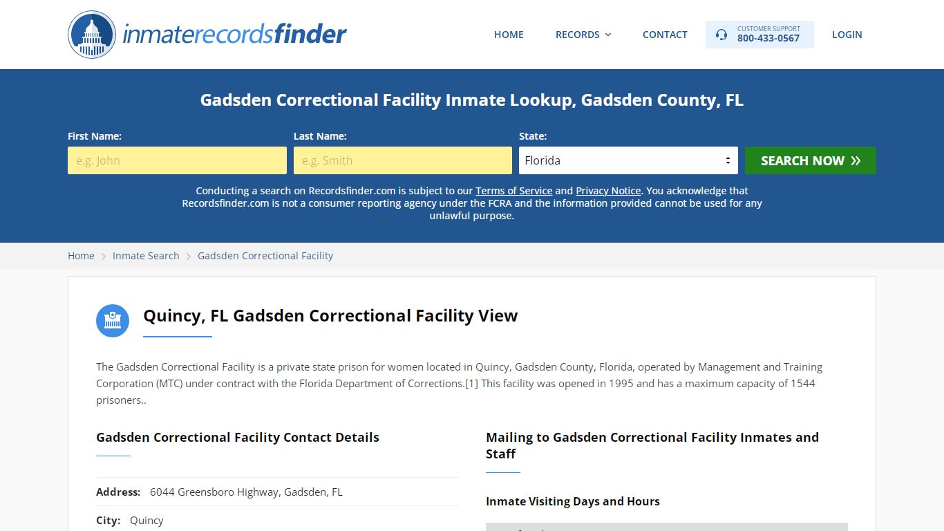 Gadsden Correctional Facility Roster & Inmate Search ...