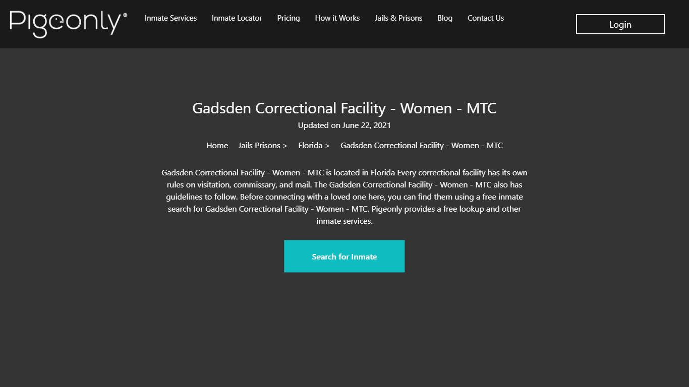 Gadsden Correctional Facility - Women - MTC Inmate Search ...